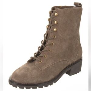 Tory Burch Suede Lace-Up Boots, 6